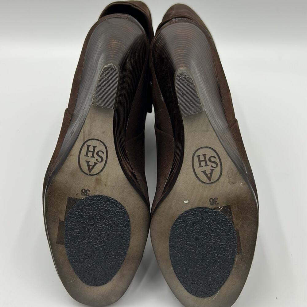 ASH WOMEN BROWN LEATHER WEDGE HEEL SIZE 38 U.S. SIZE 8 - Picture 7 of 10